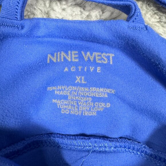 Nine West Active Blue Strappy Cross Back Padded Sports Bra XL - Picture 5 of 8